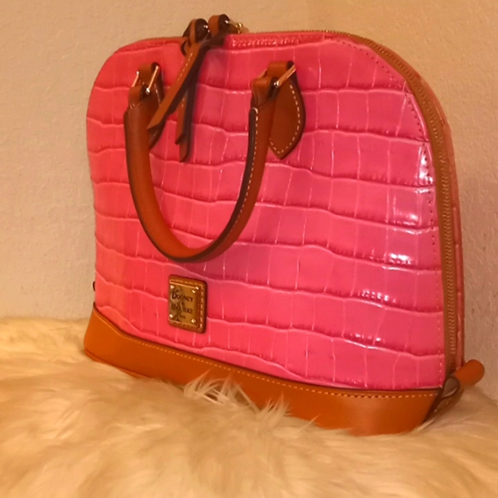 Dooney & Bourke Zip Zip Satchel Leather Handbag π - Picture 4 of 16